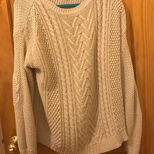 Tan chunky knit sweaters